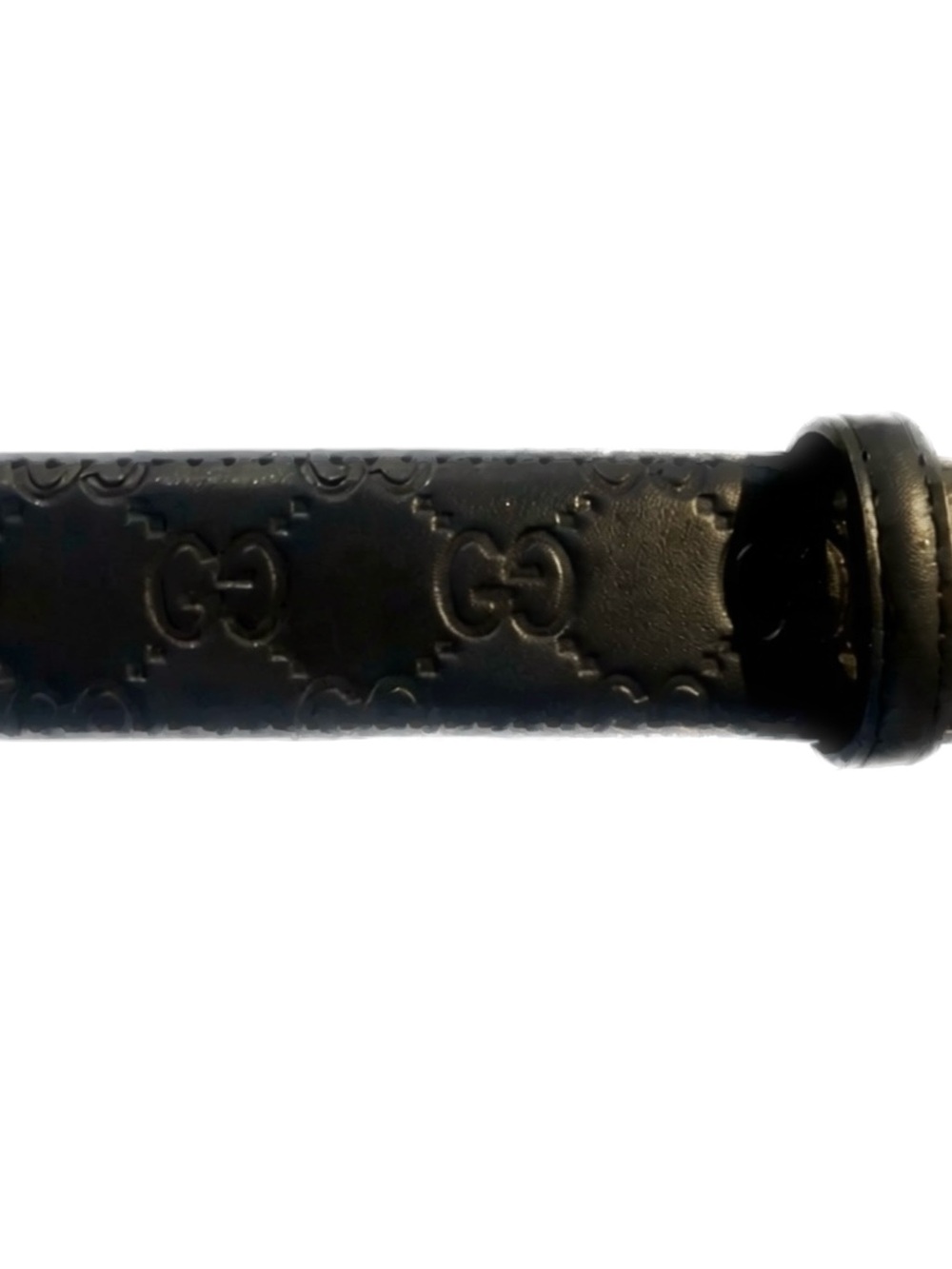 Gucci Black Leather Belt with Gold Double G Buckle - Picture 4 of 5